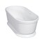 Aqua Eden 59.06 L, 29.72 W, Glossy White/Matte White, Solid Surface White Stone VRTDE593023 - alternate 1